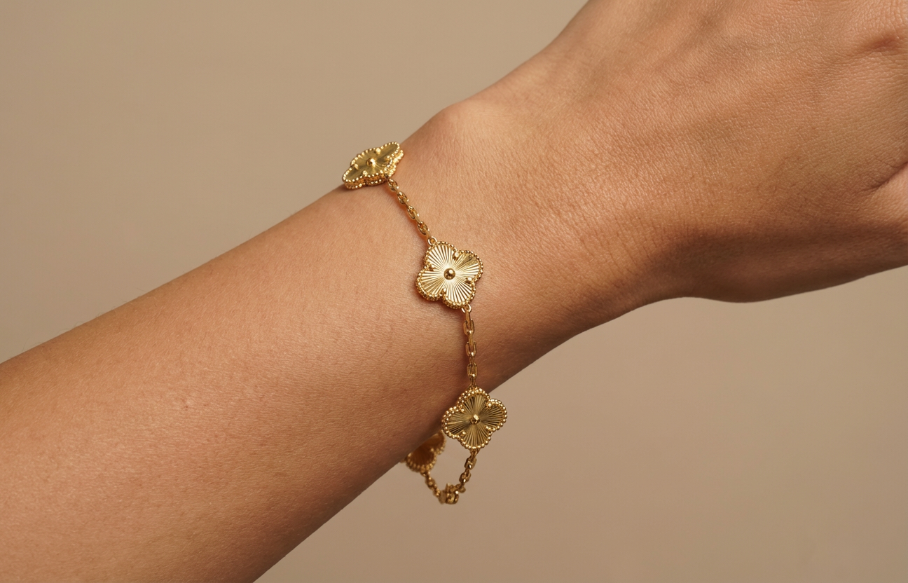 Clover gold Stainless Steel Bracelet