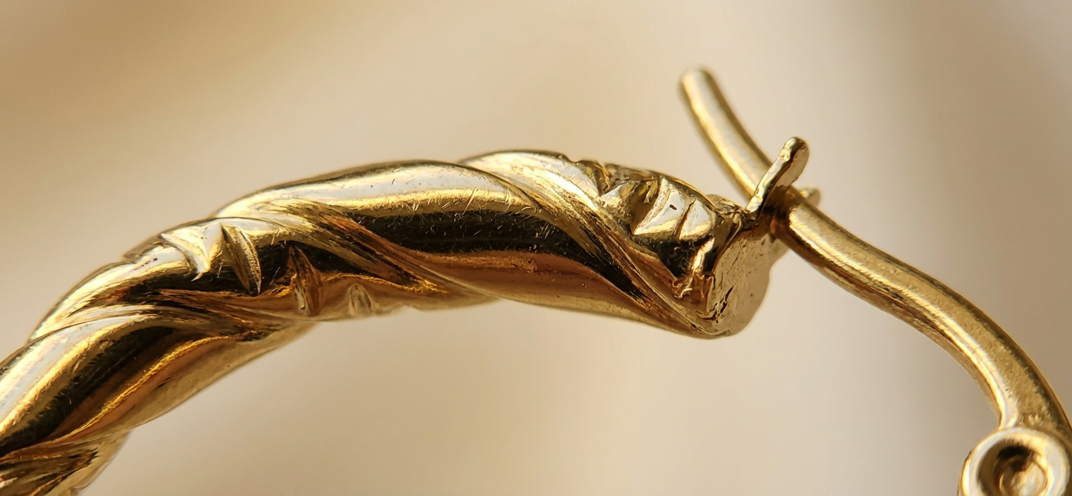 Twisted gold stainless steel hoops - lightweight hypoallergenic earrings for sensitive ears