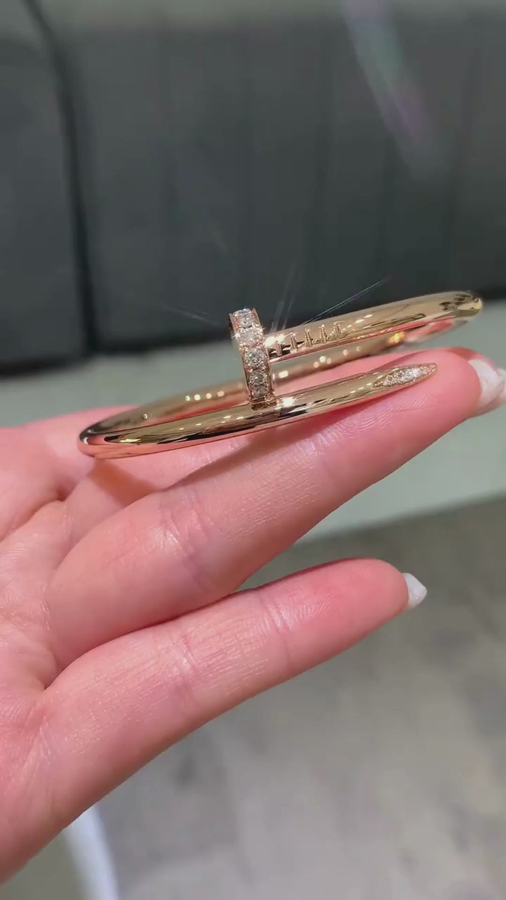 Minimal gold bangle detail - hypoallergenic stainless steel sleek design