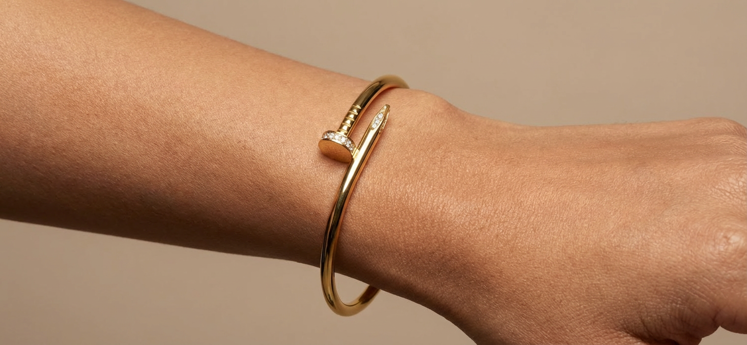 Minimal Gold Stainless Steel Bangle