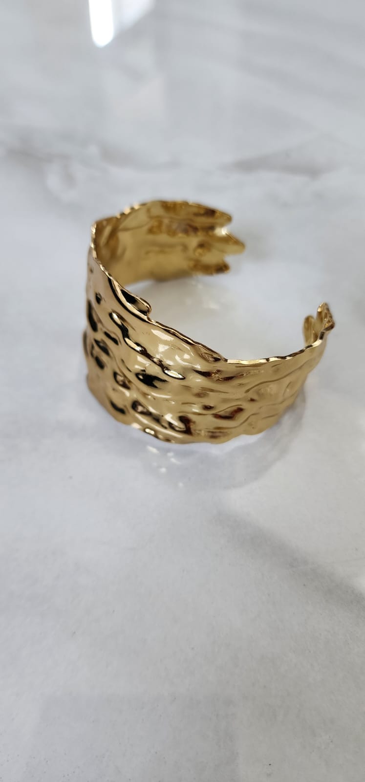 Textured Gold Stainless Steel Cuff